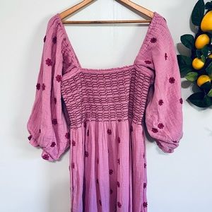 Free People • Dahlia embroidered maxi dress